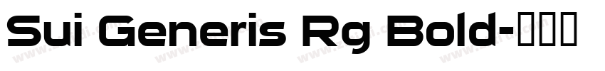 Sui Generis Rg Bold字体转换